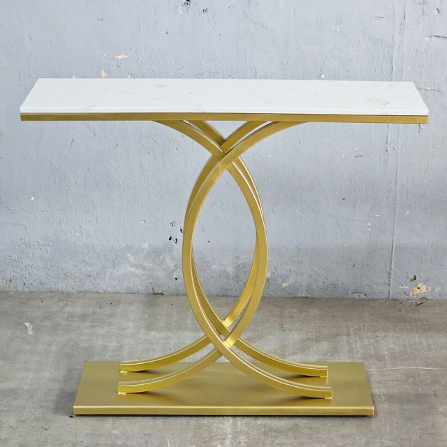 Bàn console XECI mặt đá khung sắt CST053