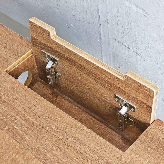 Bàn làm việc có hộp điện 180x80cm gỗ plywood hệ TIO HBTO032