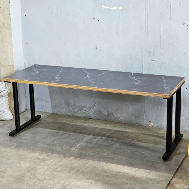 Bàn làm việc 200x75cm gỗ plywood vân giả đá hệ TIO HBTO034