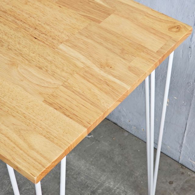 Bàn làm việc 120x50cm gỗ cao su chân sắt Hairpin SPD68213