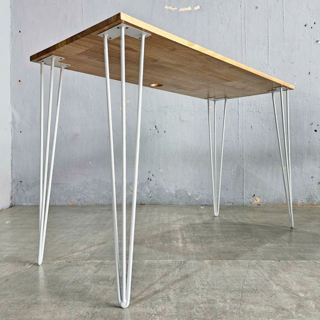 Bàn làm việc 120x50cm gỗ cao su chân sắt Hairpin SPD68213