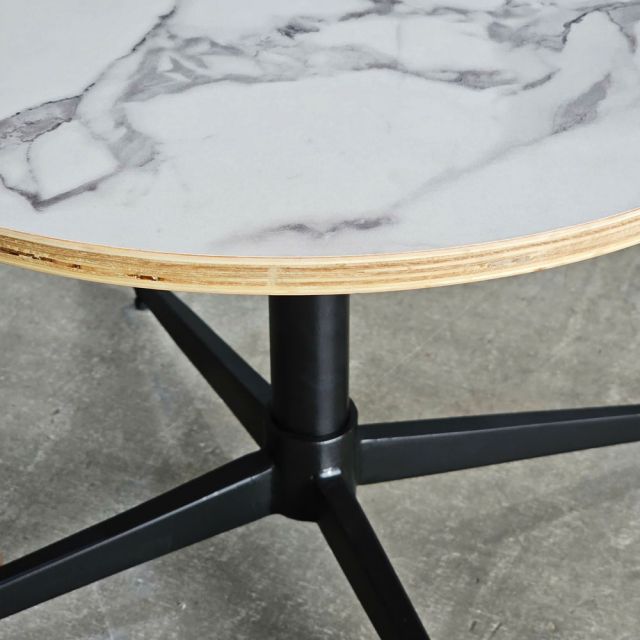 Bàn trà tròn 60x60cm gỗ cao su TT68326