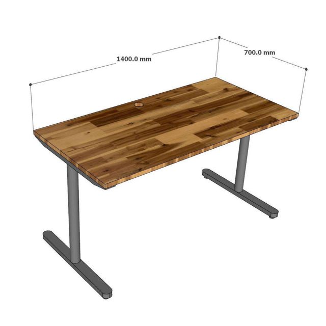Bàn làm việc 140x70cm gỗ tràm hệ TIO HBTO033