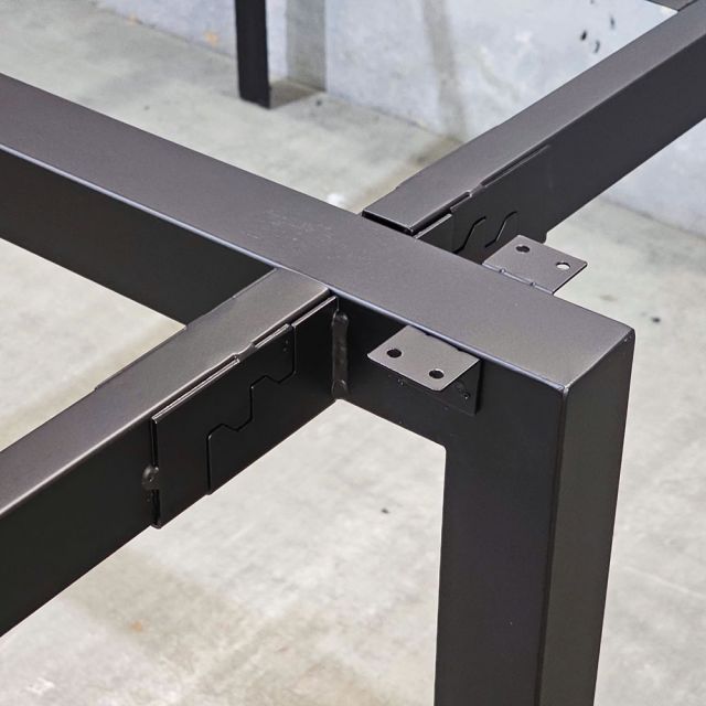 Chân bàn cụm 4 hệ Trian Concept 240x120 lắp ráp HCTA012
