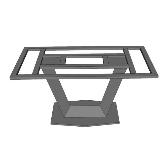 Chân sắt cho bàn ăn 140x70cm sơn tĩnh điện CHBBA061