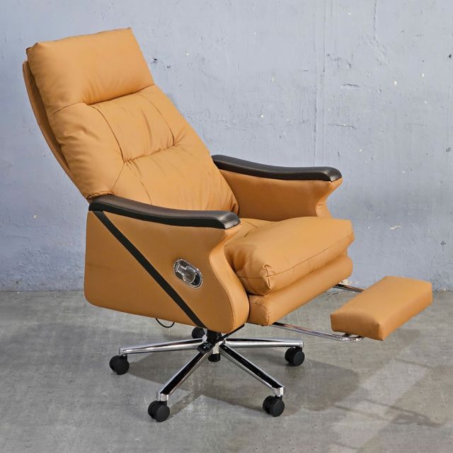 Ghế giám đốc bọc da lưng ngả có gác chân MF1695
