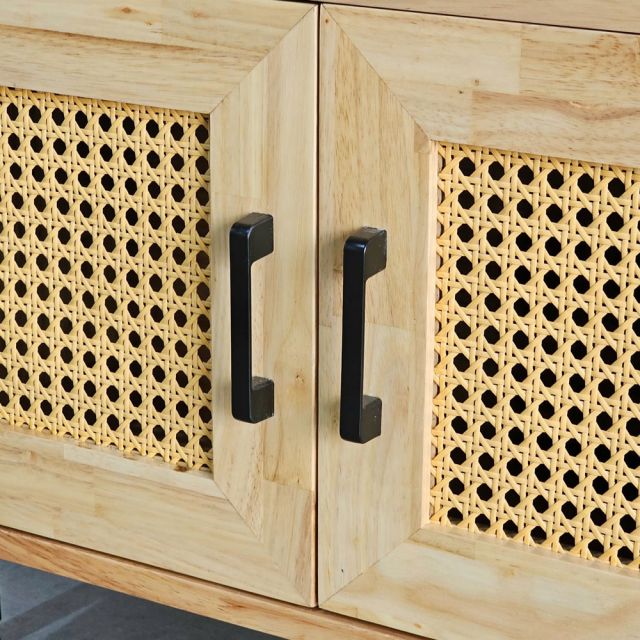 Kệ sách áp tường có tủ 149x30x180cm gỗ cao su KS68271