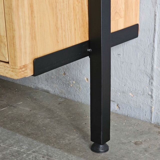 Kệ sách áp tường có tủ 149x30x180cm gỗ cao su KS68271