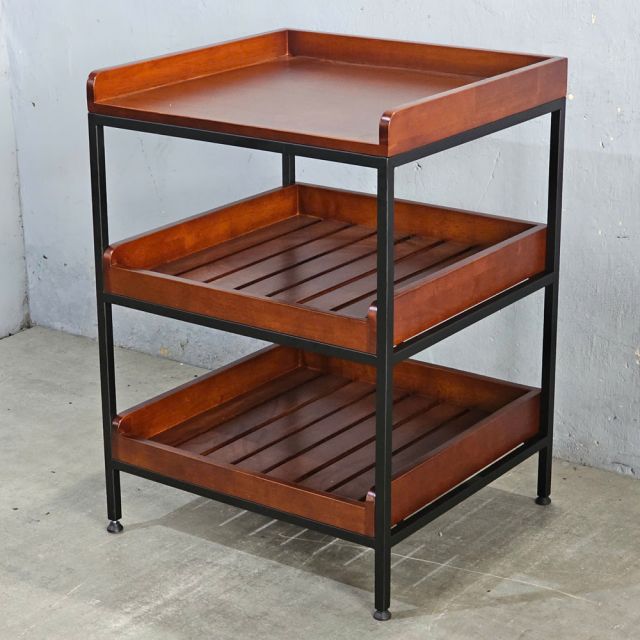Kệ nhà bếp 3 tầng 62x57x85cm gỗ cao su KB68050