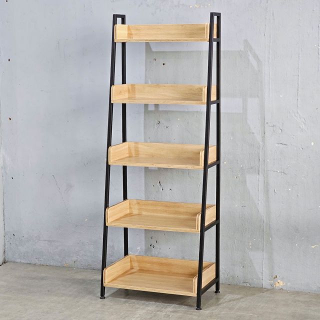 Kệ sách, trang trí CASAN 5 tầng gỗ Plywood khung sắt KS68115