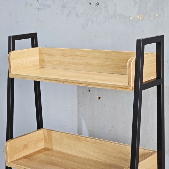 Kệ sách, trang trí CASAN 5 tầng gỗ Plywood khung sắt KS68115