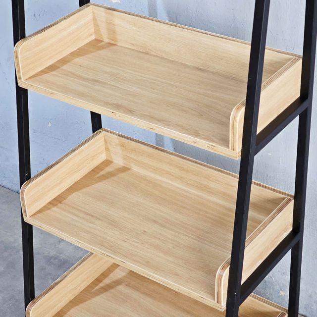 Kệ sách, trang trí CASAN 5 tầng gỗ Plywood khung sắt KS68115