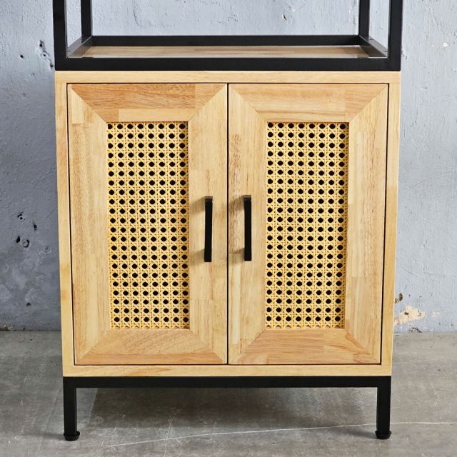 Kệ trang trí có tủ 57x44x200cm gỗ cao su KTT68033
