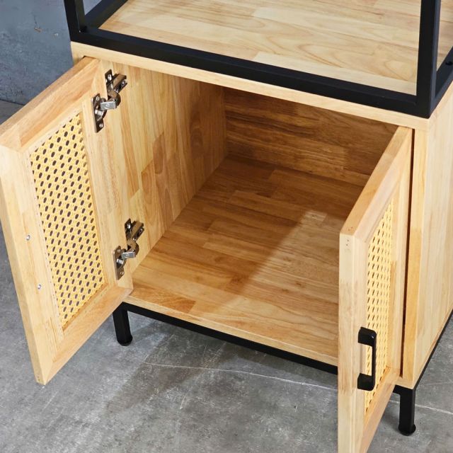 Kệ trang trí có tủ 57x44x200cm gỗ cao su KTT68033