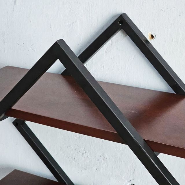 Kệ treo tường 2 tầng 60x25x60cm gỗ cao su KS68334