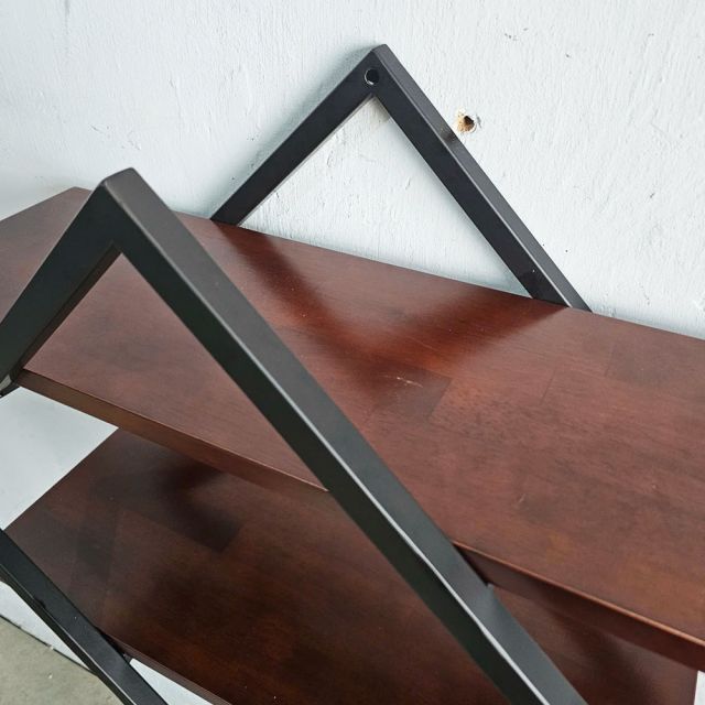 Kệ treo tường 2 tầng 60x25x60cm gỗ cao su KS68334