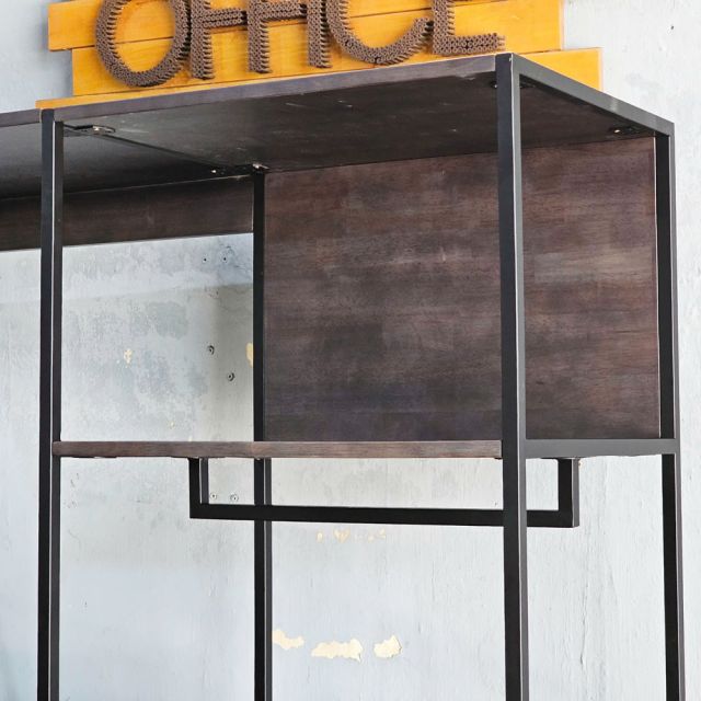 Tủ Kệ quần áo gỗ cao su khung sắt KQA68059