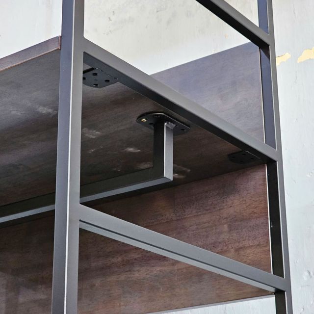 Tủ Kệ quần áo gỗ cao su khung sắt KQA68059