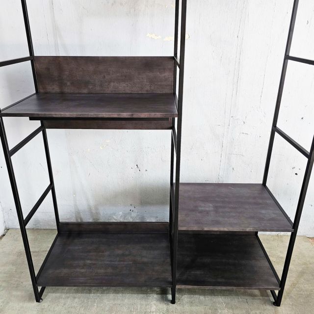 Tủ Kệ quần áo gỗ cao su khung sắt KQA68059