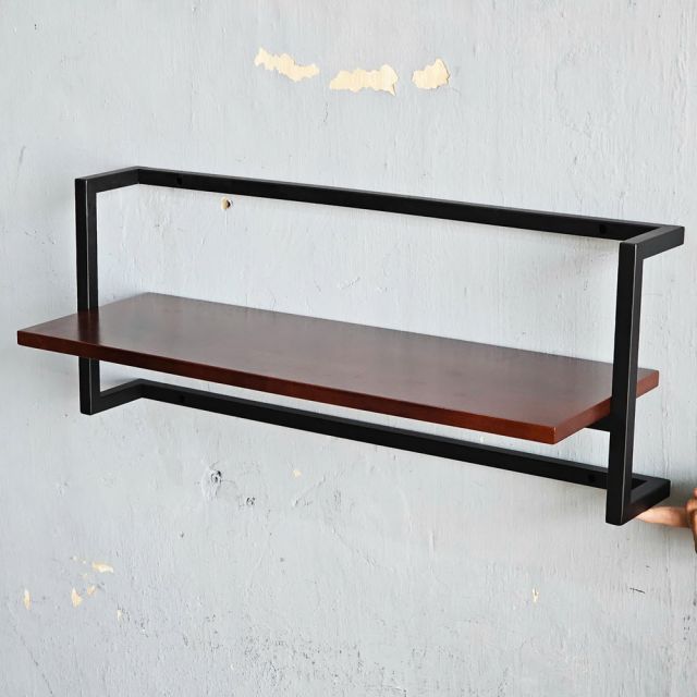 Kệ treo tường 75x25x30cm gỗ cao su KS68335