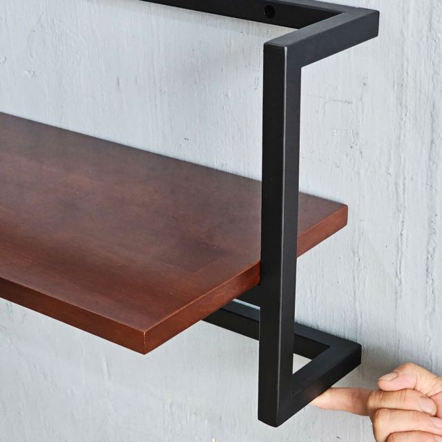 Kệ treo tường 75x25x30cm gỗ cao su KS68335