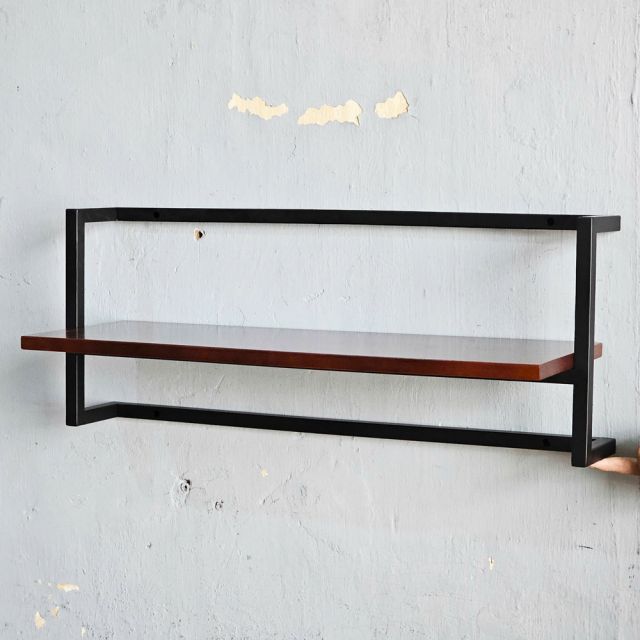 Kệ treo tường 75x25x30cm gỗ cao su KS68335