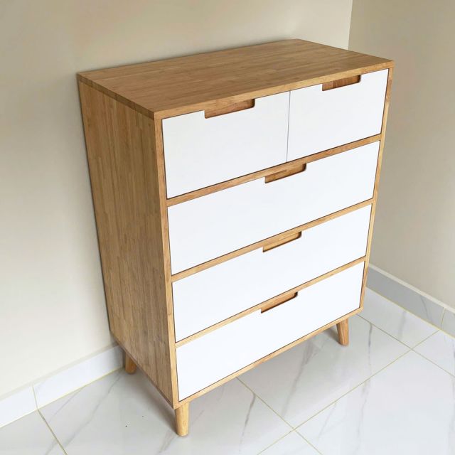 Tủ để đồ 80x42x100cm gỗ cao su TQA68067
