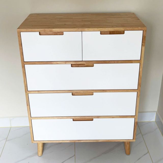 Tủ để đồ 80x42x100cm gỗ cao su TQA68067