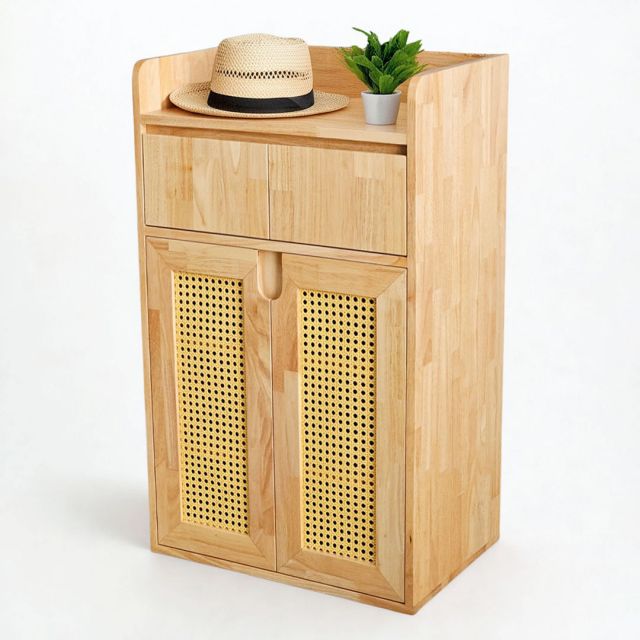 Tủ giày cửa lưới 60x40x100cm gỗ cao su KG68095