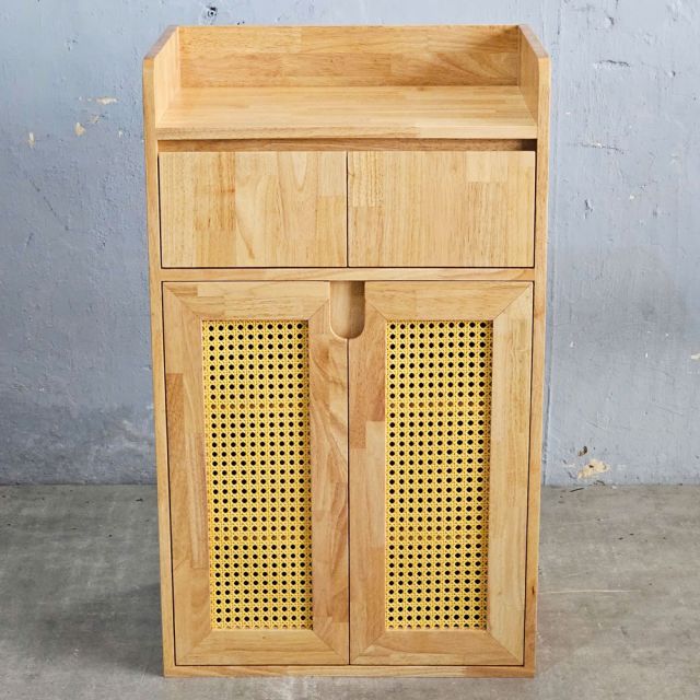 Tủ giày cửa lưới 60x40x100cm gỗ cao su KG68095