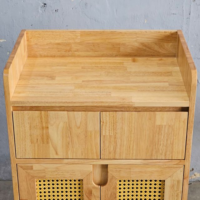 Tủ giày cửa lưới 60x40x100cm gỗ cao su KG68095
