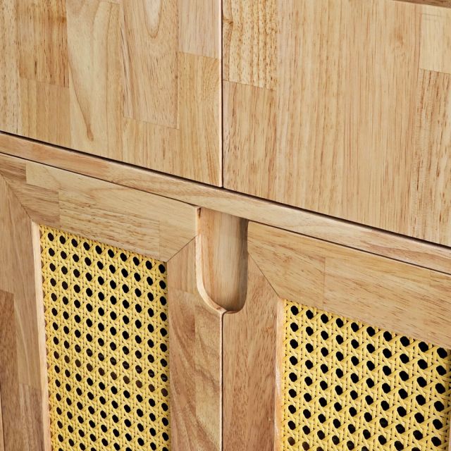 Tủ giày cửa lưới 60x40x100cm gỗ cao su KG68095