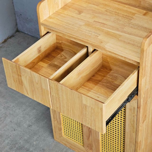 Tủ giày cửa lưới 60x40x100cm gỗ cao su KG68095