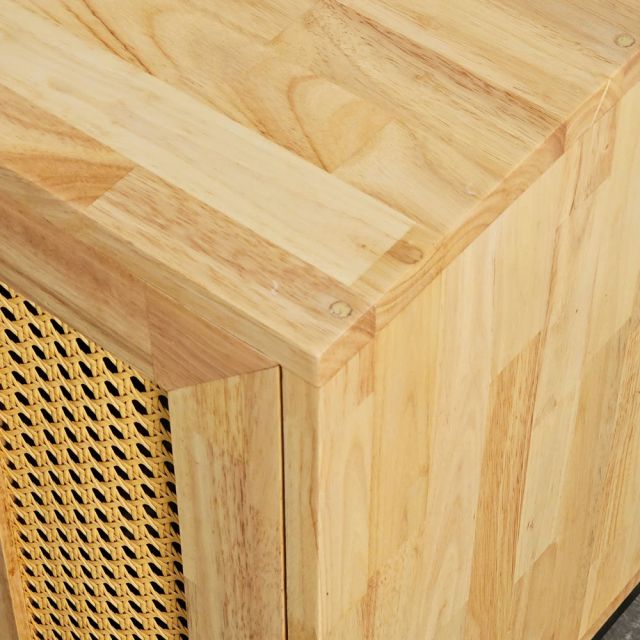Kệ trang trí có tủ 57x44x50cm gỗ cao su KTT68034