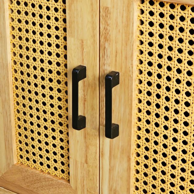 Kệ trang trí có tủ 57x44x50cm gỗ cao su KTT68034