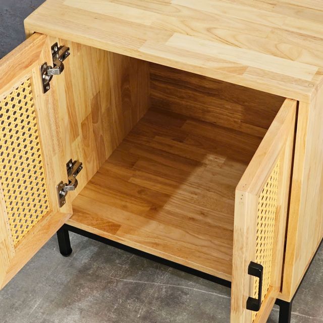 Kệ trang trí có tủ 57x44x50cm gỗ cao su KTT68034