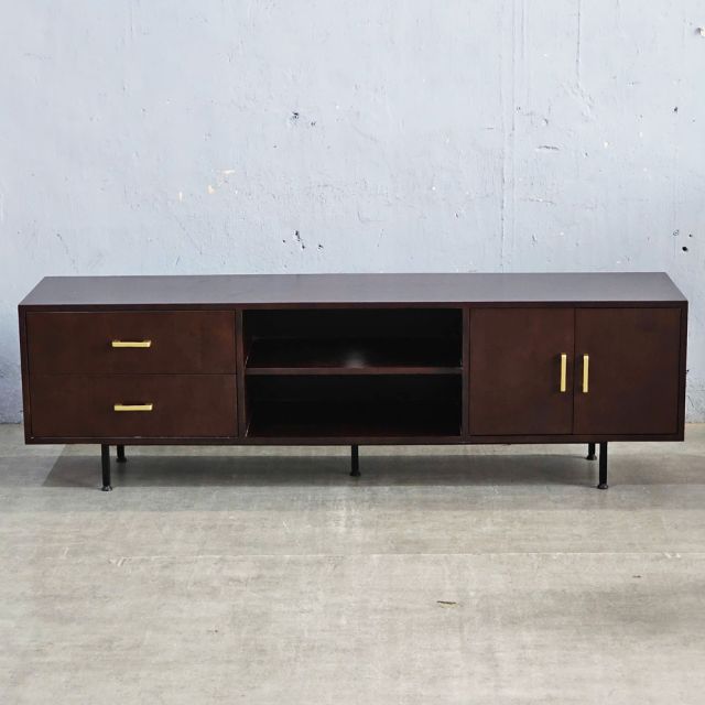 Kệ TV phòng khách 180x40x55cm gỗ cao su KTV68121