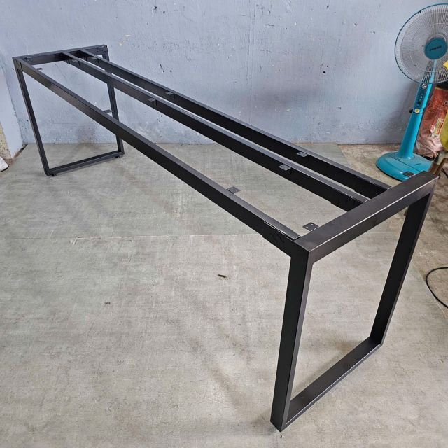 Bàn cụm 2 người có hộp điện 230x60cm gỗ cao su HBRT113