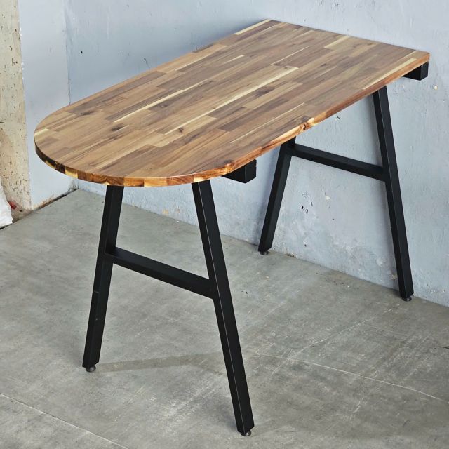 Bàn áp tường 130x60x85cm gỗ tràm chân chữ A BA68259