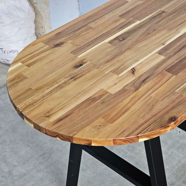 Bàn áp tường 130x60x85cm gỗ tràm chân chữ A BA68259