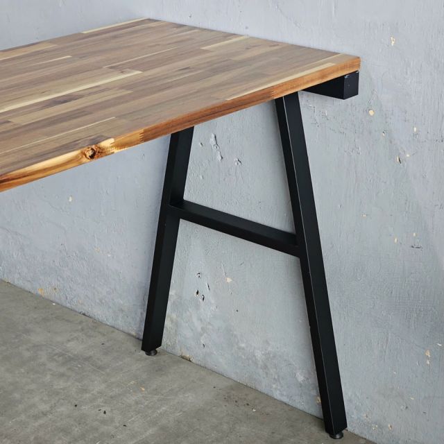 Bàn áp tường 130x60x85cm gỗ tràm chân chữ A BA68259