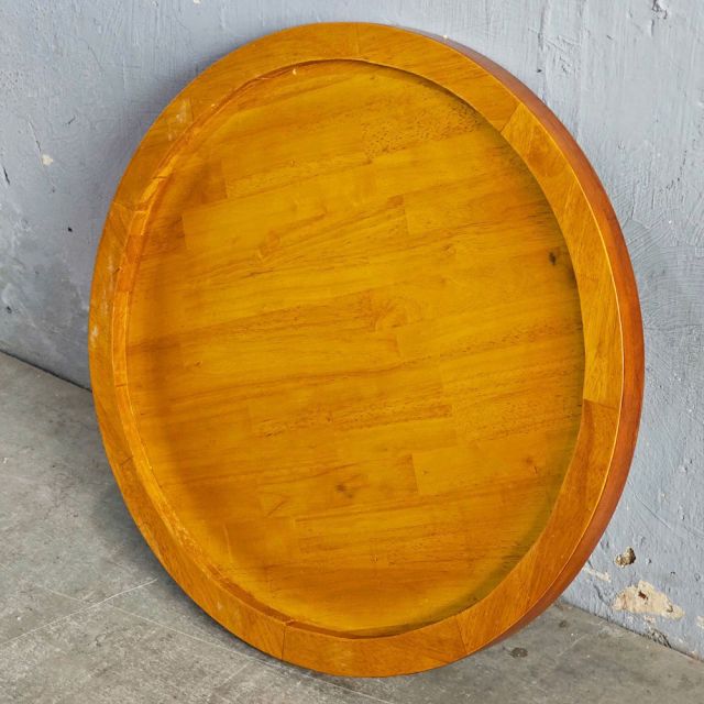 Mặt bàn tròn viền ghép 60x60cm gỗ cao su MB057