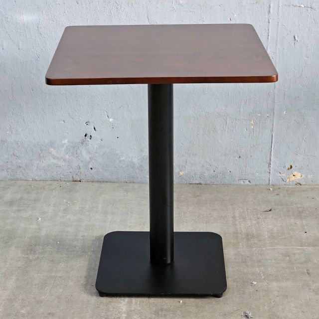 Bàn cafe vuông 60cm gỗ cao su chân sắt đế vuông CFD69079