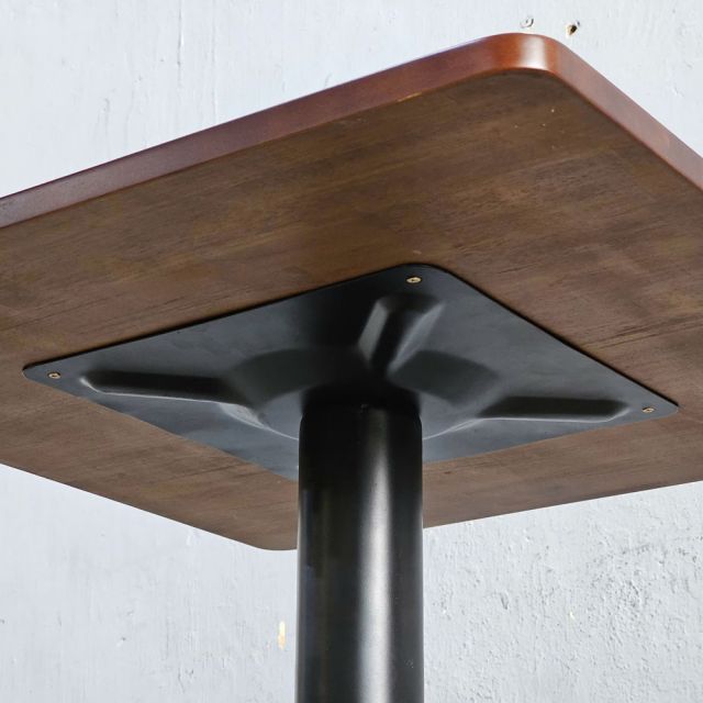 Bàn cafe vuông 60cm gỗ cao su chân sắt đế vuông CFD69079