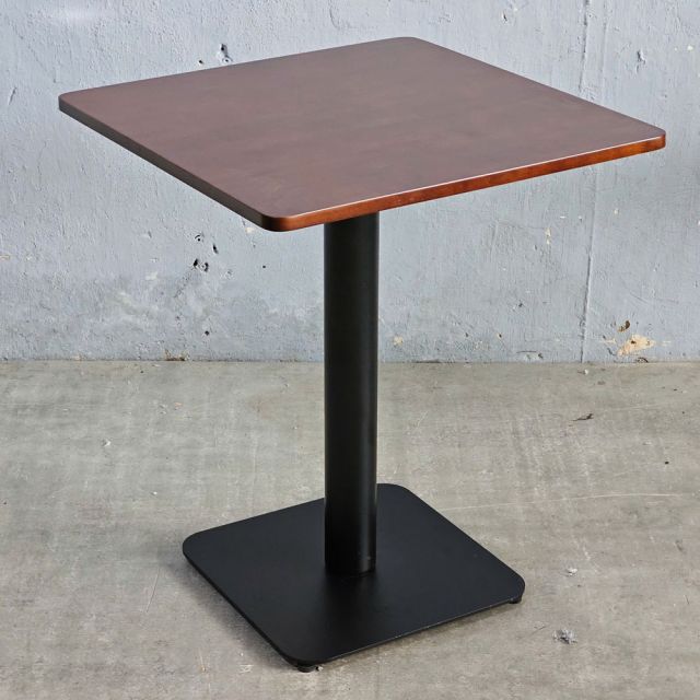 Bàn cafe vuông 60cm gỗ cao su chân sắt đế vuông CFD69079