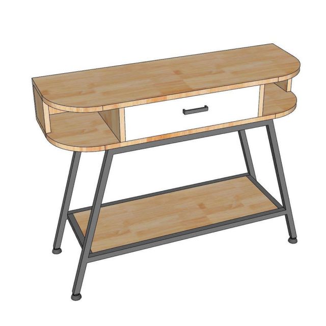 Bàn console 90x30x70cm gỗ cao su CST108