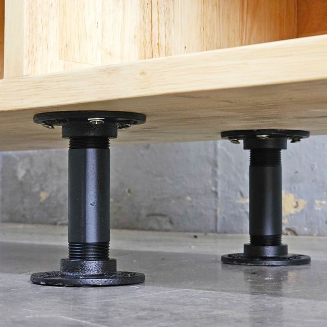 Bàn console ống nước 120x30x90cm gỗ cao su CST110