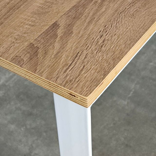 Bàn cụm 2 chỗ ngồi 120x120cm gỗ plywood hệ Trian HBTA025