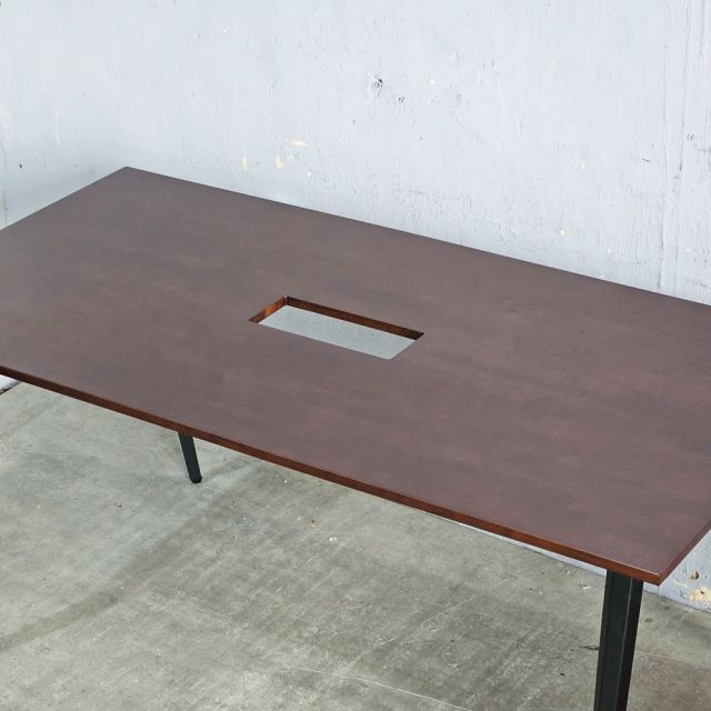 Bàn họp nhỏ 160x80cm gỗ cao su HDG026