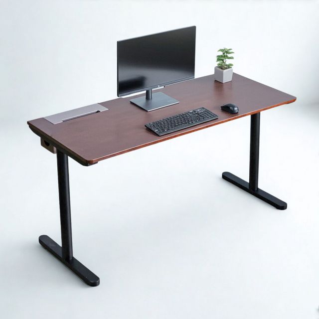 Bàn làm việc có hộc điện 140x60cm gỗ cao su ZD025